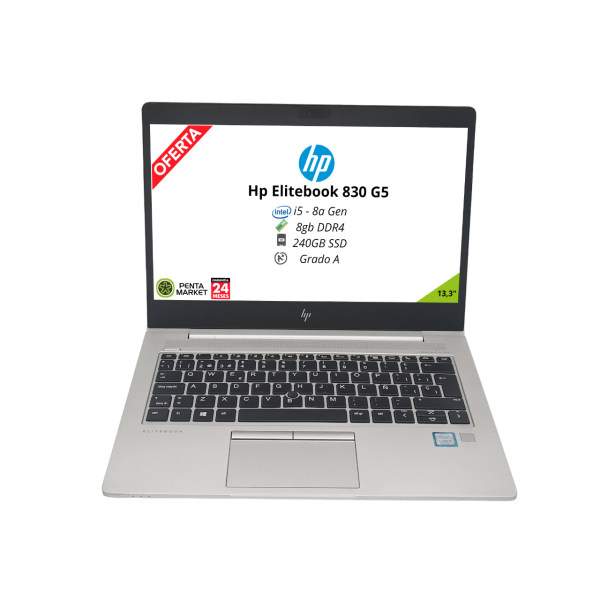 HP ELITEBOOK 830 G5 I5-8ª Gen / 8 GB DDR4 / 240GB SSD M2 / 13.3"