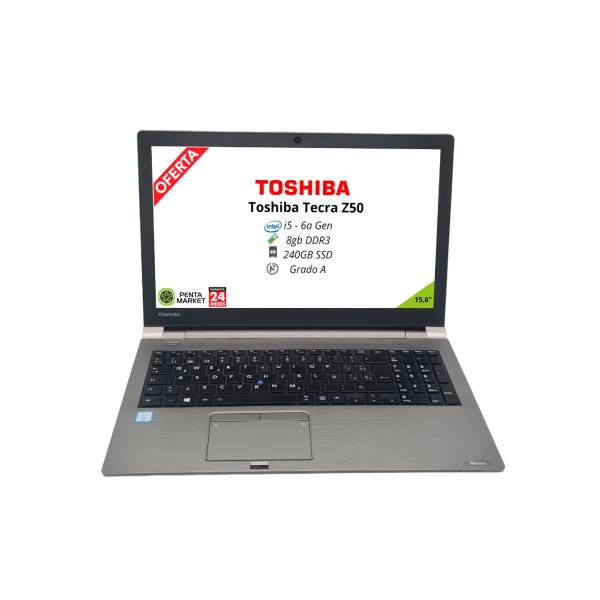 TOSHIBA TECRA Z50-C I5-6ª GEN | 8GB DDR3 | 240GB SSD | 15.6" | WIN 10 PRO
