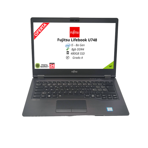 FUJITSU LIFEBOOK U748 I5-8250U | 8GB DDR4 | 480GB SSD | 14" | WIN 10 PRO