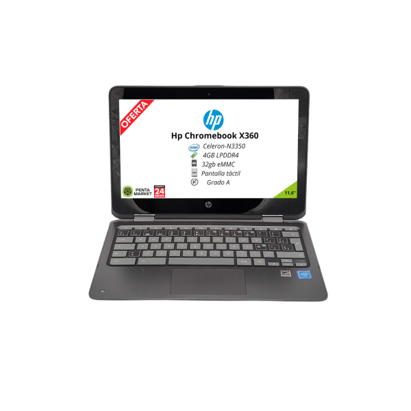 HP CHROMEBOOK X360 11 G1 EE CELERON N3350 | 4GB LPDDR4 | 32GB eMMC | 11.6" | TÁCTIL | CHROMEOS