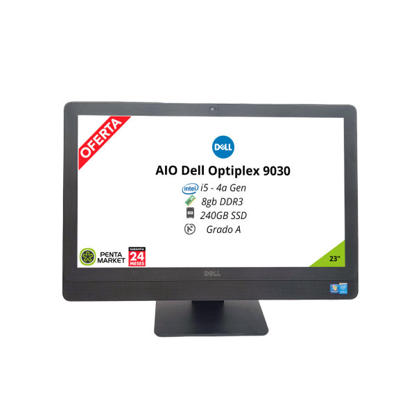 DELL AIO OPTIPLEX 9030 I5 4ªGen | 8GB DDR3 | 240GB SSD | 23" | FULL HD | WIN 10 PRO