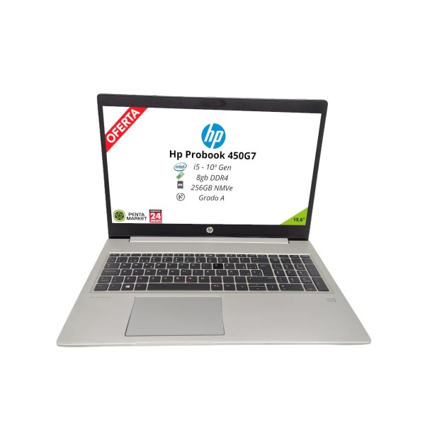 HP ProBook 450 G7 I5-10ª Gen| 8GB DDR4 | 256GB SSD NVMe | 15.6" | WIN 11 PRO