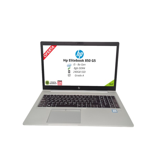 HP ELITEBOOK 850 G5 i5-8ªGen | 8GB DDR4 | 240GB SSD NVMe | 15.6" | WIN 11 PRO